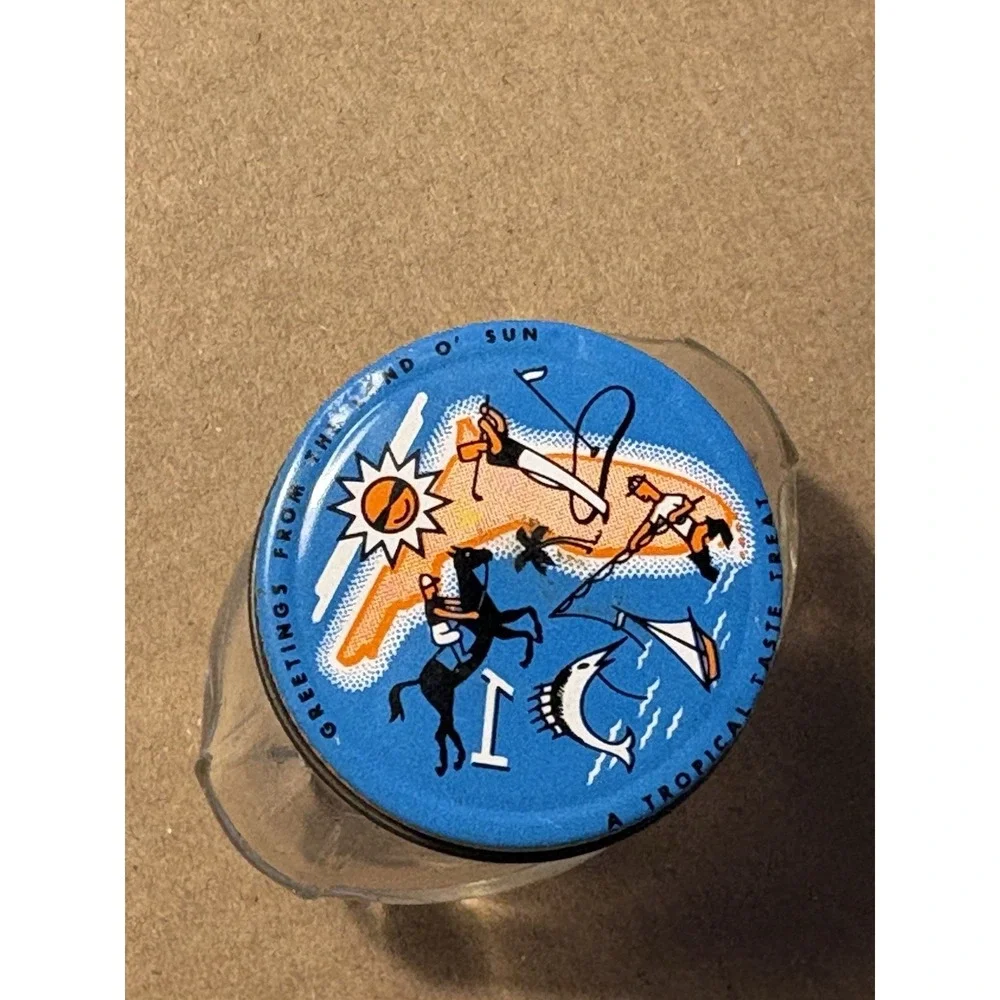 1960 Owens-Illinois Florida Land 'O Sun Souvenir Jelly Jar